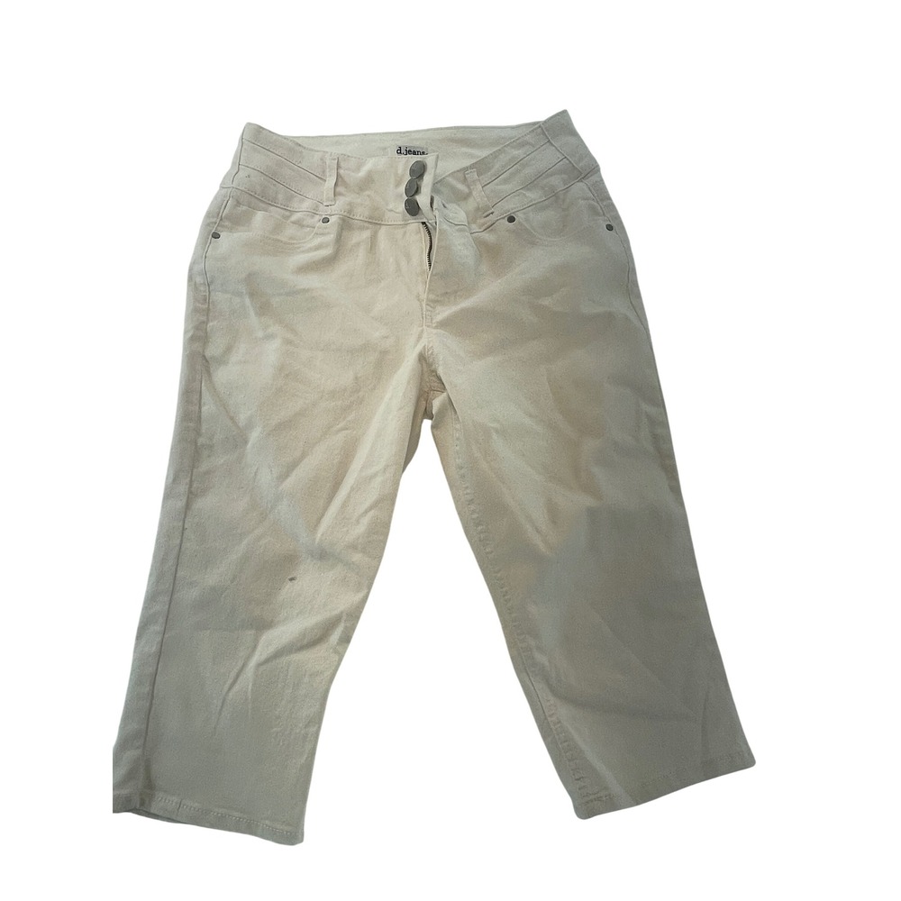 d. jeans Women's Capri Pants Size 10 Tan High Waist‎ Cropped Jeans Casual